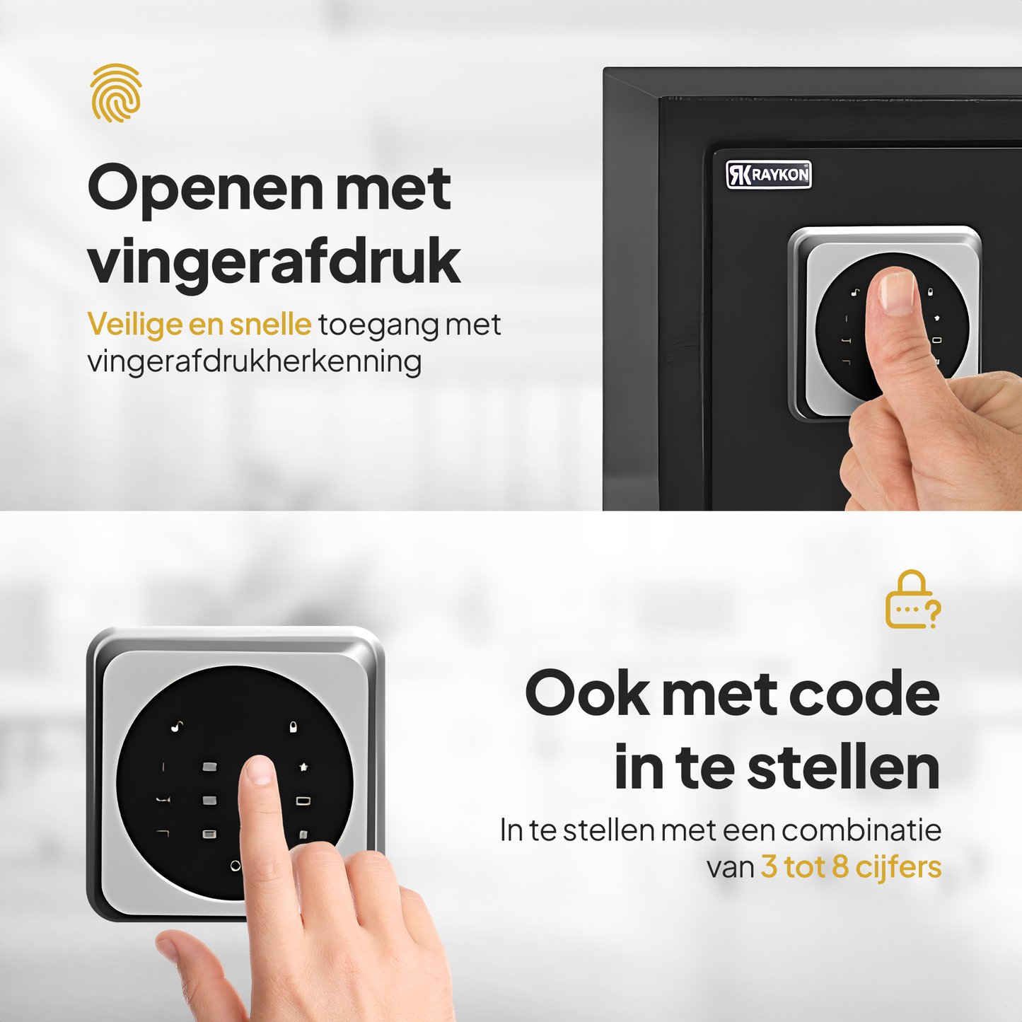 Elektronische Kluis met Vingerafdruk - Biometrische kluis