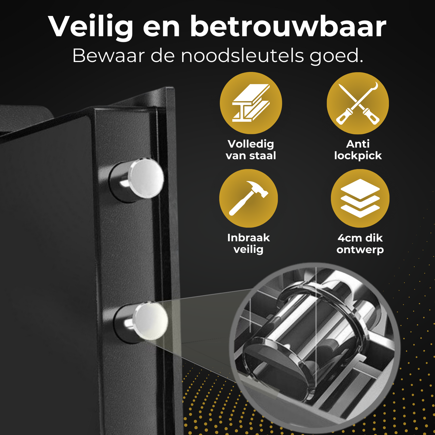 Elektronische Kluis met Cijferslot - Zwart