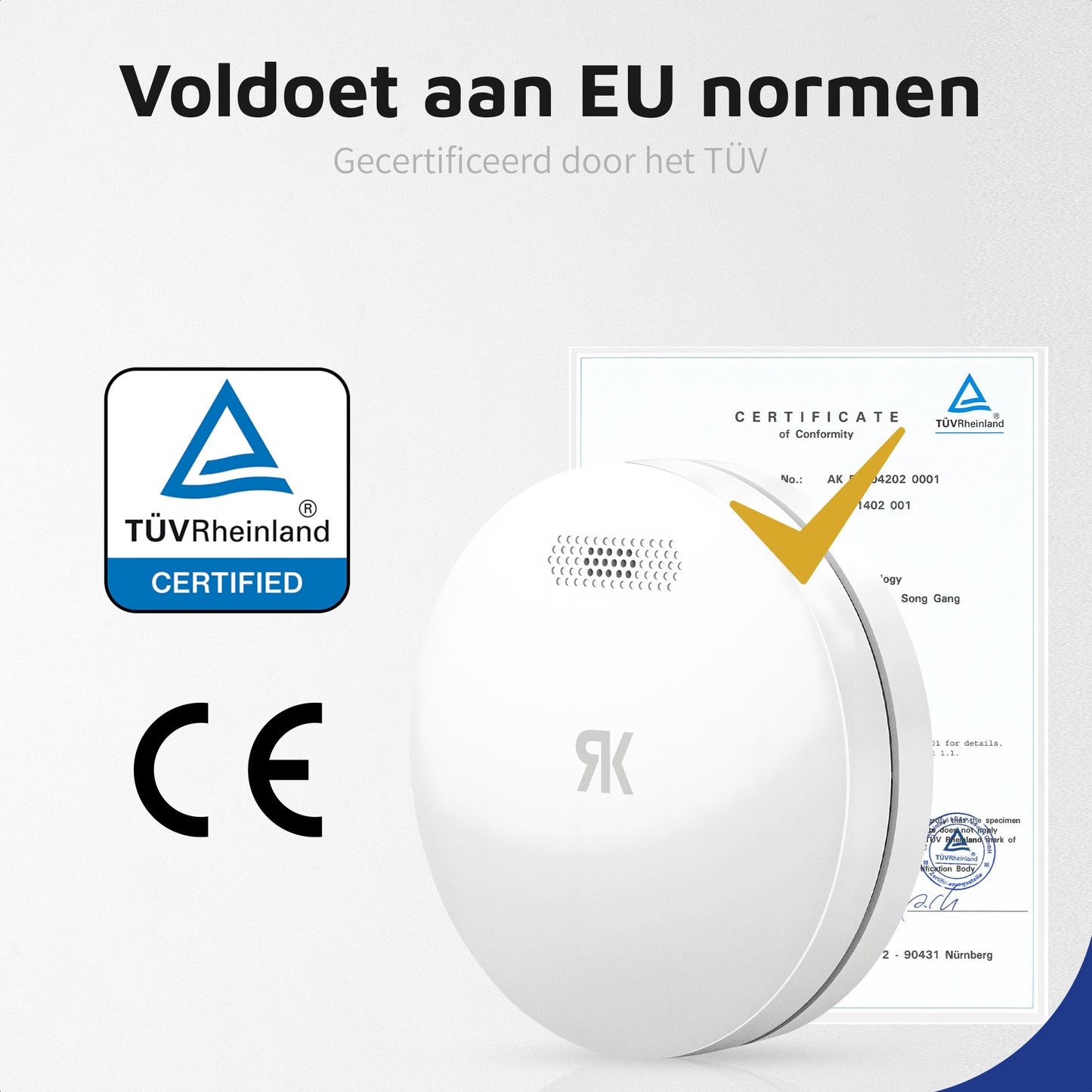 Slimme Rook Melder met WIFI en 10 jaar batterij
