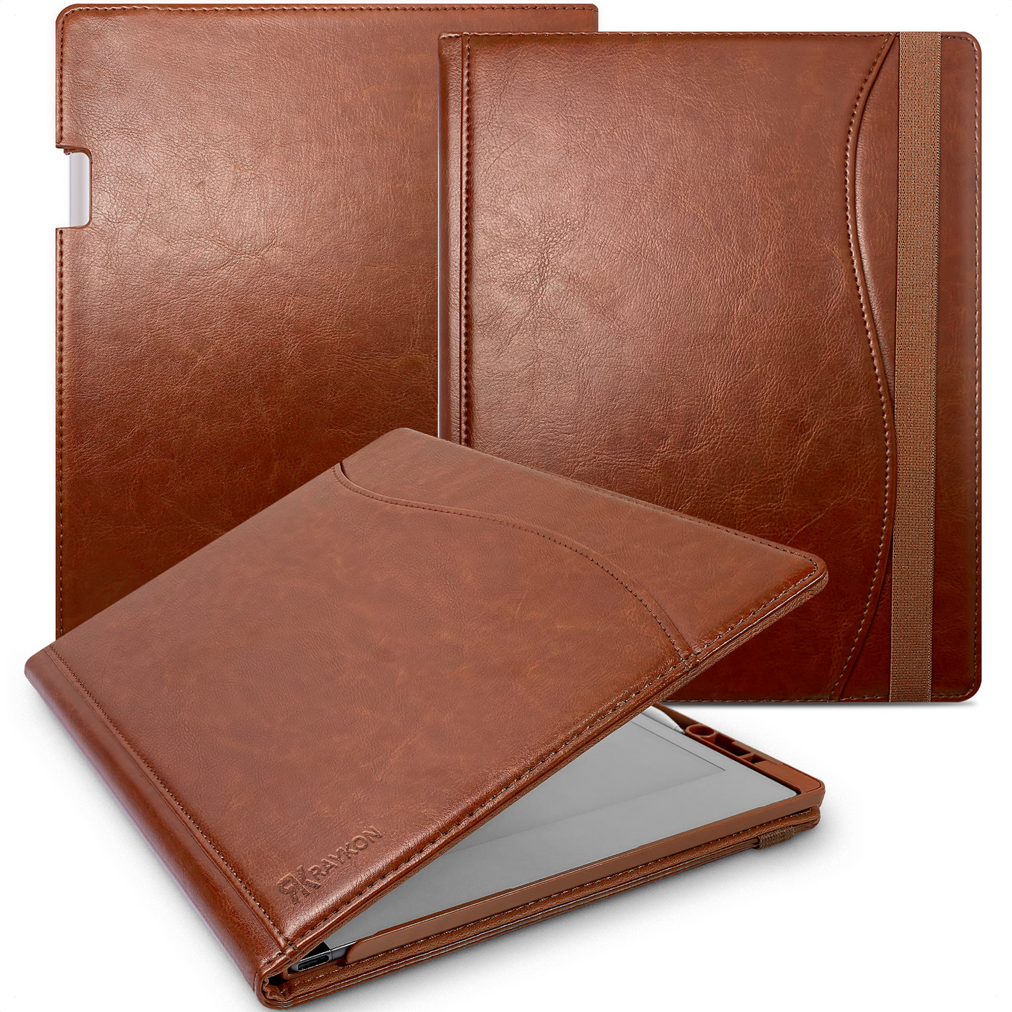 Luxe Stiksel Hoes Geschikt voor reMarkable Paper Pro - Cognac