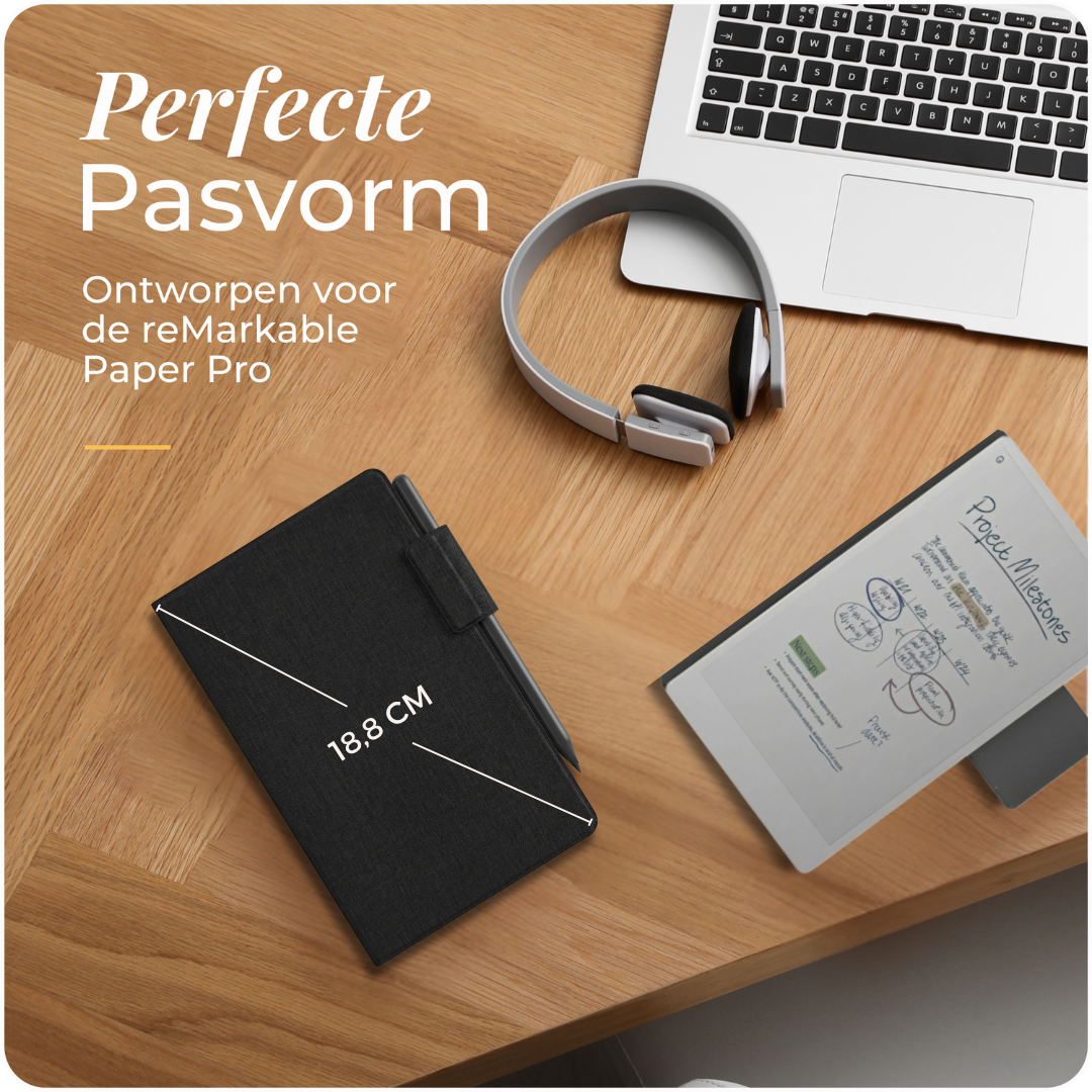Klassieke reMarkable Paper Pro Move Hoes - Textiel Look - Kunstleer (PU)