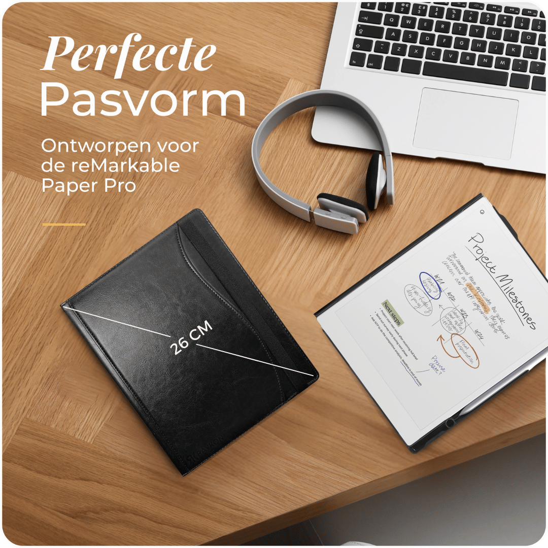 Luxe Stiksel Hoes Geschikt voor reMarkable Paper Pro - Cognac