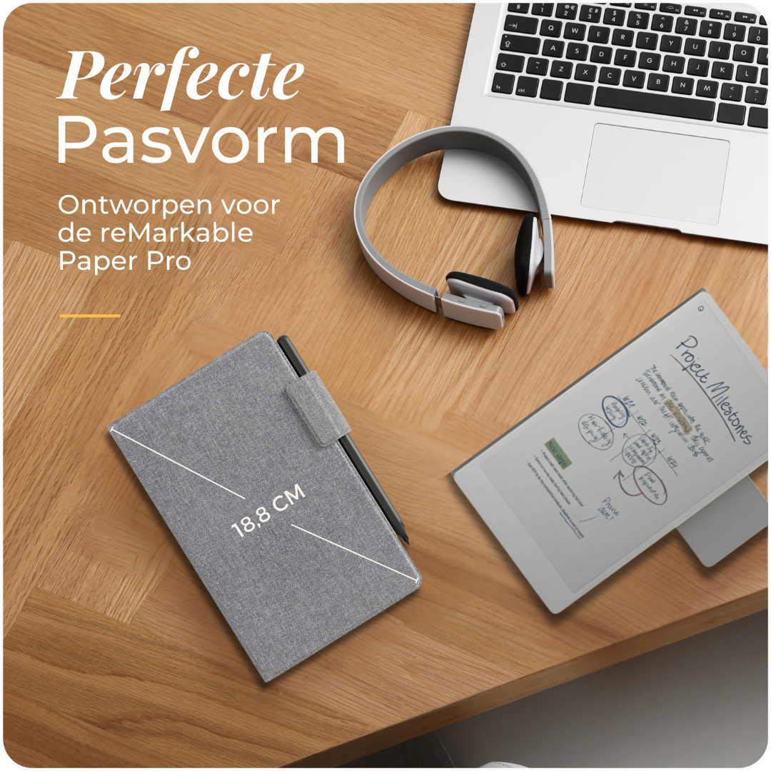 Klassieke reMarkable Paper Pro Move Hoes - Textiel Look - Kunstleer (PU)