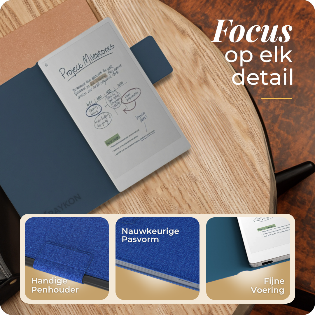 Klassieke reMarkable Paper Pro Move Hoes - Textiel Look - Kunstleer (PU)