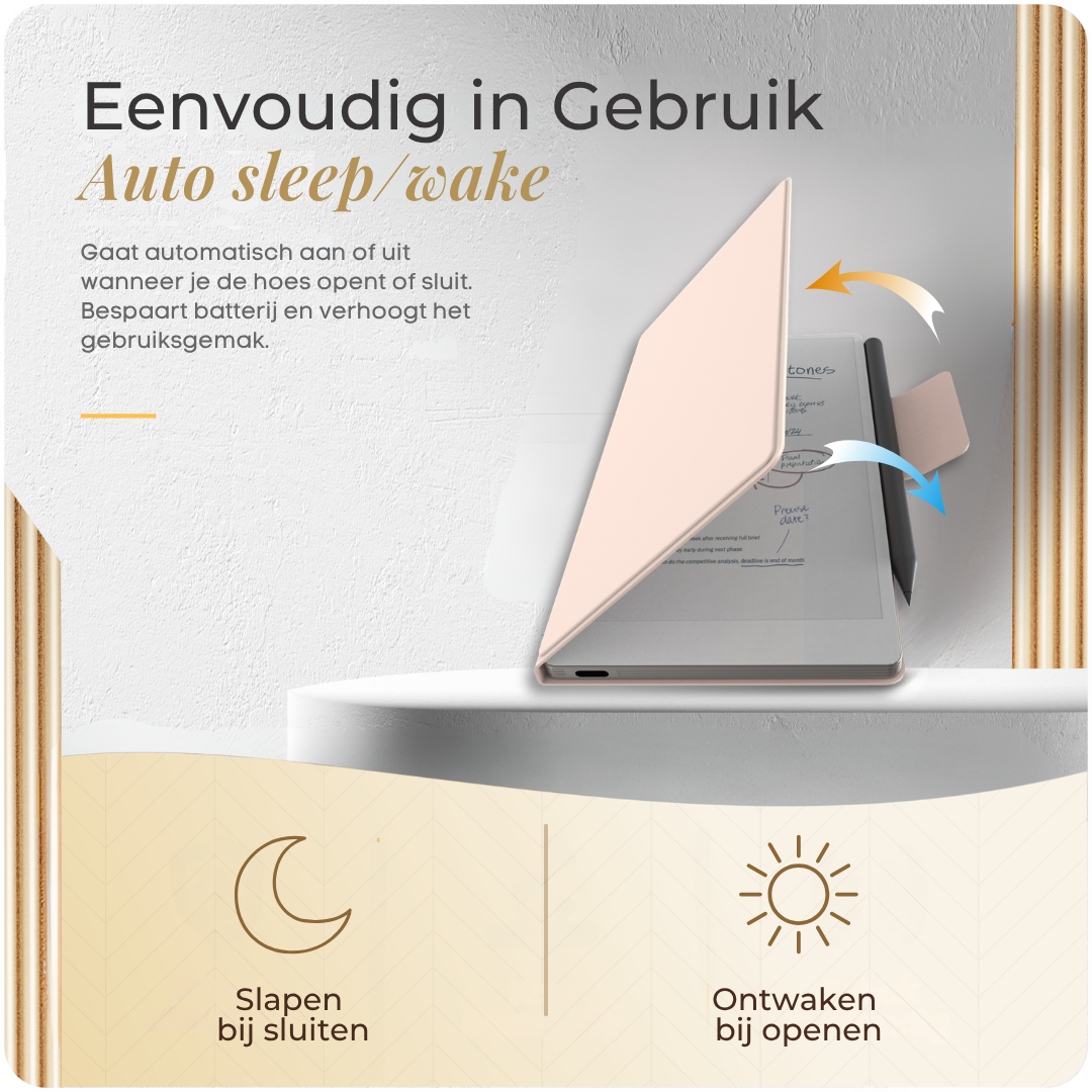 Klassieke reMarkable Paper Pro Move Hoes - Glad - Kunstleer (PU)