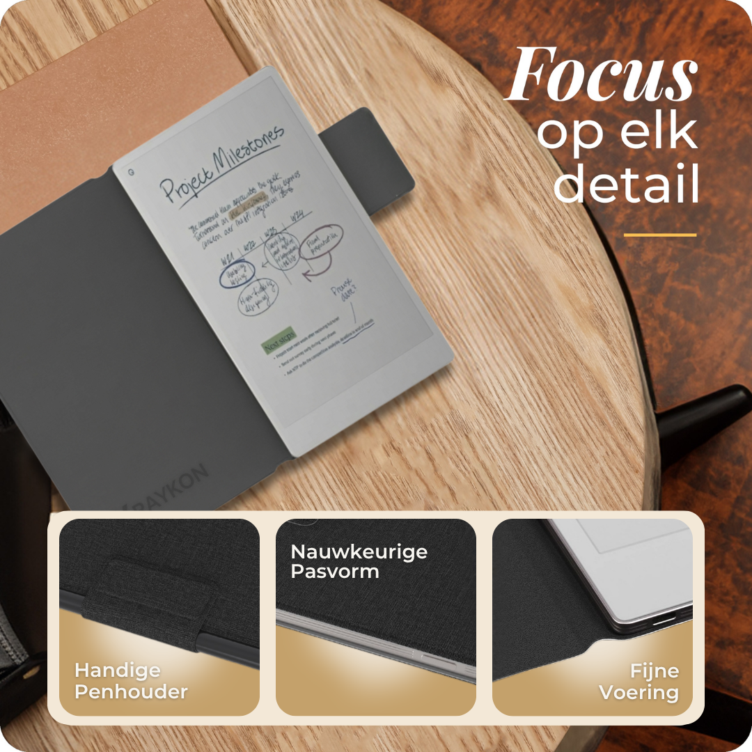 Klassieke reMarkable Paper Pro Move Hoes - Textiel Look - Kunstleer (PU)