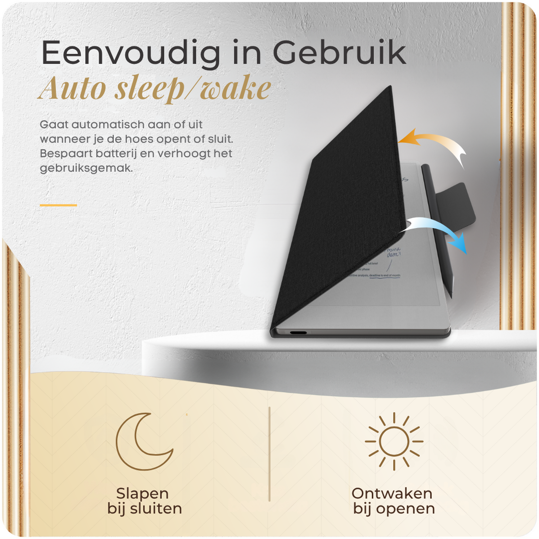 Klassieke reMarkable Paper Pro Move Hoes - Textiel Look - Kunstleer (PU)