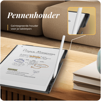 Luxe Stiksel Hoes Geschikt voor reMarkable Paper Pro - Cognac